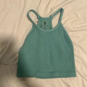 Forest Green Ribbed Tank Top